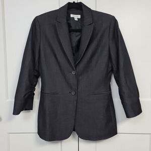 Calvin Klein ruched 3/4 sleeve blazer , size 4